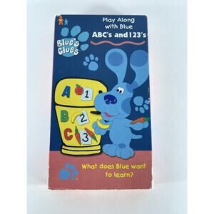 Blue’s Clues: Play Along With Blue ABC’s and 123’s Orange VHS Clean Tape Tested!